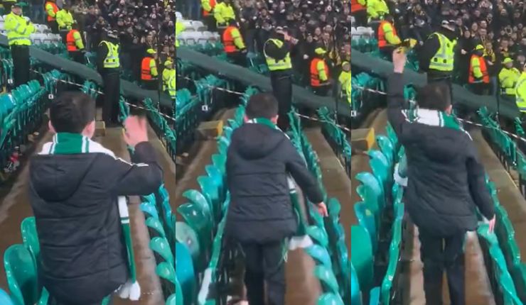 No todo está perdido: Niño se acerca a saludar a hinchas rivales y se lleva ovación en la Champions