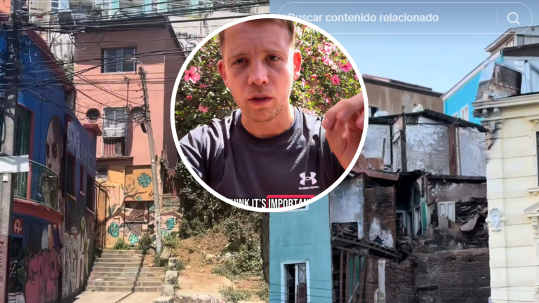 Tiktoker inglés se hace viral tras visitar Valparaíso: “No es un lugar agradable”