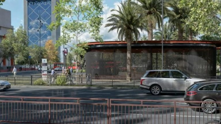 Con cintas transportadoras: Así será el acceso a la estación Baquedano en la futura línea 7 del Metro