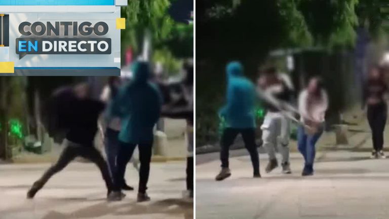 Se golpearon con piedras y muletas: Registran feroz pelea en Papudo