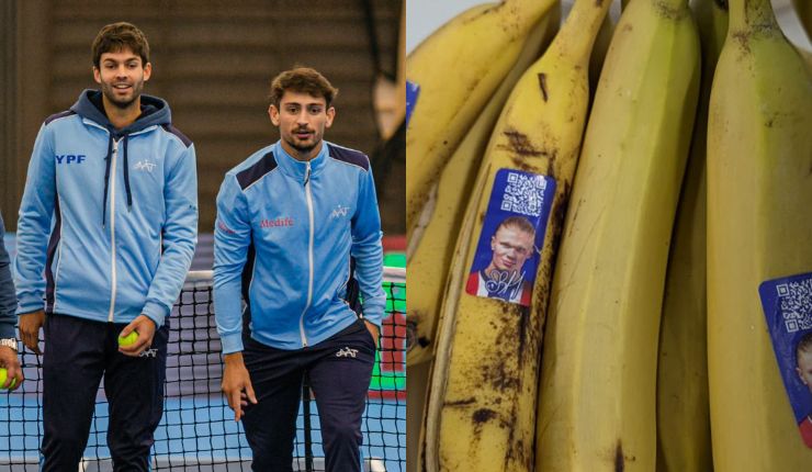 La cara de Haaland: El hallazgo de la delegación argentina de Copa Davis con los plátanos en Noruega