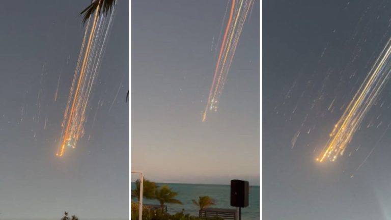 VIDEO | Captan restos de la nave Starship en República Dominicana tras explosión