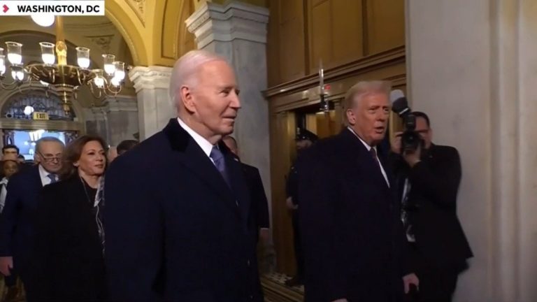 En compañía de Joe Biden: Así fue la llegada de Donald Trump al Capitolio para asumir mandato