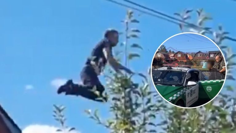 Delincuente intentó huir saltando desde un techo en Temuco: Terminó retenido y fracturado