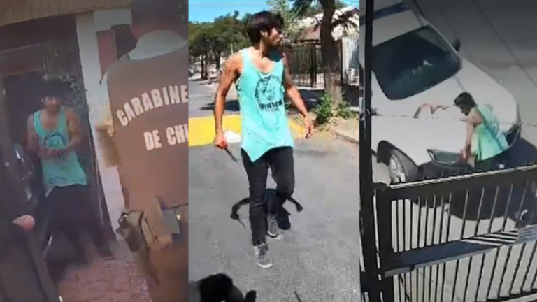 VIDEO | Cámara corporal captó huida de hombre que asesinó a un niño y su abuela en Puente Alto