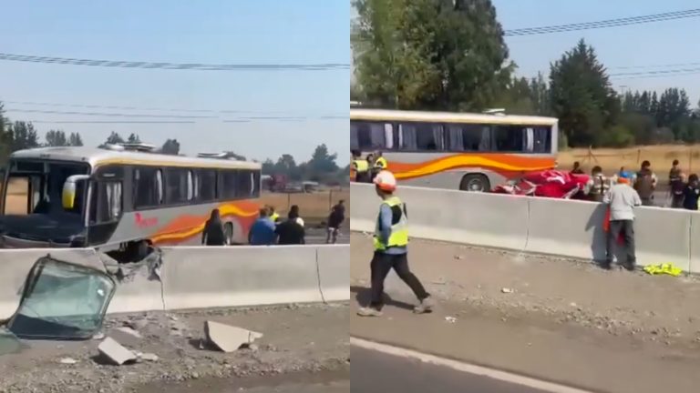 Trágico accidente de tránsito en el Biobío: Choque de auto y bus dejó tres víctimas fatales