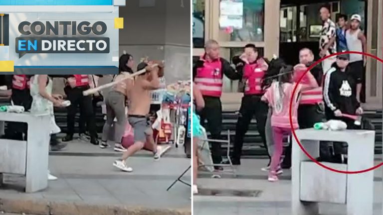 ¡Atacó con un hacha! Registran violenta riña entre comerciantes en terminal de buses de Viña del Mar