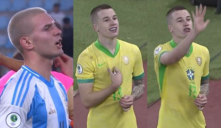 Provocaciones y burlas: El caótico final de partido entre Argentina y Brasil por el Sudamericano Sub 20