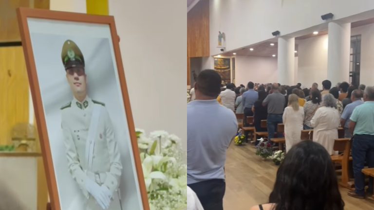 La emotiva y multitudinaria despedida en Quirihue de carabinero que murió en La Moneda
