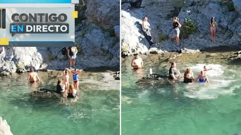 Gran daño ambiental: Mujeres se bañaron con shampoo en el Parque Nacional Radal Siete Tazas