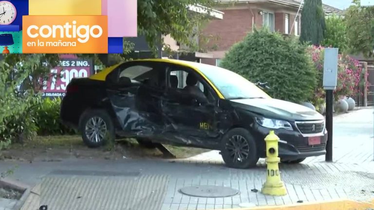 Carabinero que conducía taxi está grave tras violento accidente de tránsito en La Florida