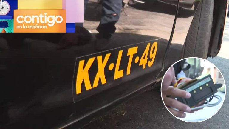 Taxi sin patente y con sello de taxímetro alterado fue fiscalizado en Estación Central