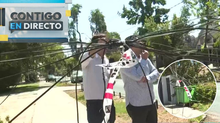 Accidente de un camión dejó cables a baja altura: Generó cortes de tránsito en La Reina