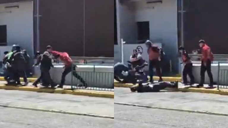 VIDEO | Supuesto mechero quedó con fractura maxilar tras brutal nocaut de guardia en Valdivia