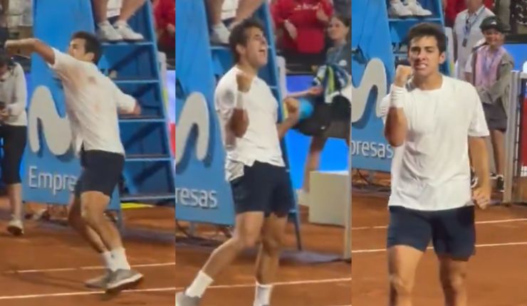 Puño apretado y grito: Así festejó Cristian Garín su debut victorioso en el Chile Open