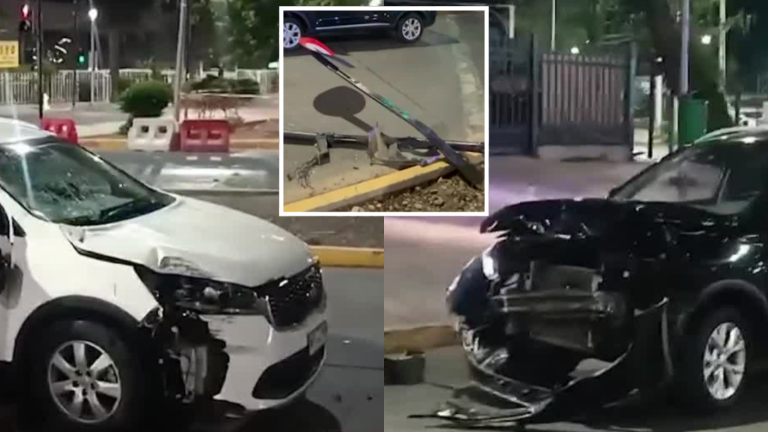 Dos delincuentes manejaban a alta velocidad, chocaron con auto e impactaron con poste en La Florida