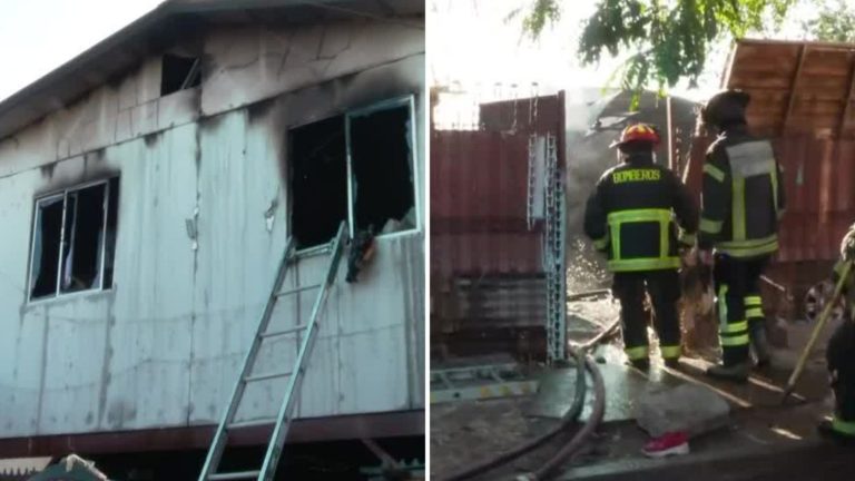 Incendio en Quinta Normal afectó a dos viviendas: Una de ella se consumió por completo