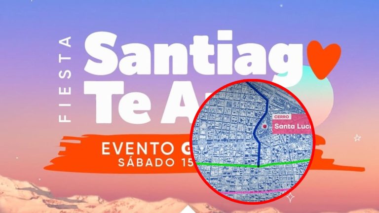 Revisa los MAPAS de cortes de tránsito por fiesta “Santiago, Te Amo” en Santiago centro