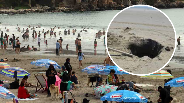 Rescataron a niño con retroexcavadora tras quedar atrapado en la arena de playa de Cartagena