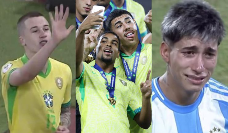 Risas por llanto y gritos de “ole”: La burla de Brasil a Argentina tras ser campeón del Sudamericano