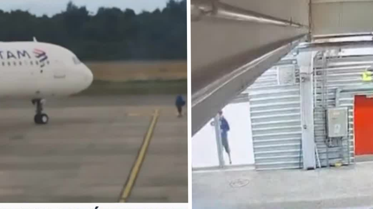 VIDEO | Hombre ingresó a la losa del aeropuerto para detener su avión en Puerto Montt
