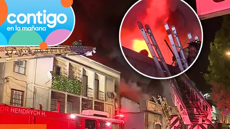 Alerta por riesgo de derrumbe: Hotel abandonado se incendió en pleno centro de Santiago