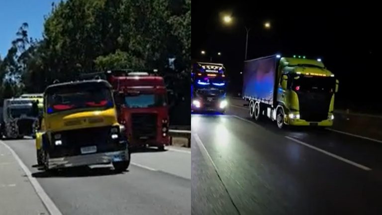 Denuncian carrera clandestina de camiones en la Ruta 5 Sur
