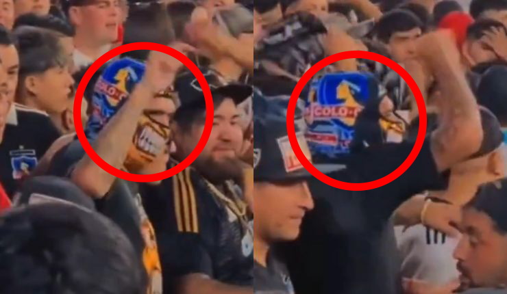 Camuflado: Captan a Carlos Palacios en plena Garra Blanca en partido de Colo Colo vs Everton