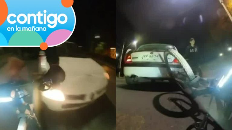 ¡Logró escapar! Delincuentes atropellaron a ciclista para intentar robar su bicicleta en Maipú