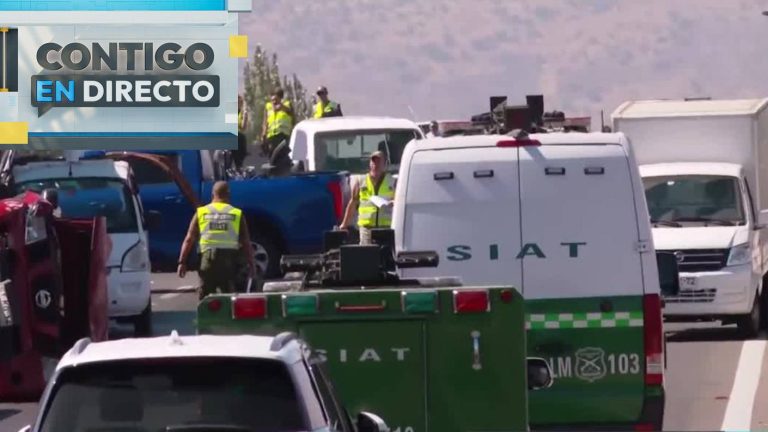 Choque múltiple de nueve vehículos en Américo Vespucio Norte dejó un fallecido y varios heridos