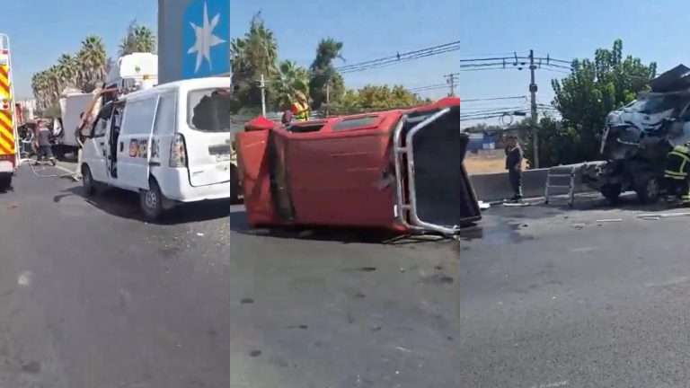 VIDEO | Vehículo quedó casi desintegrado tras fatal choque múltiple en Quilicura: Hay un muerto