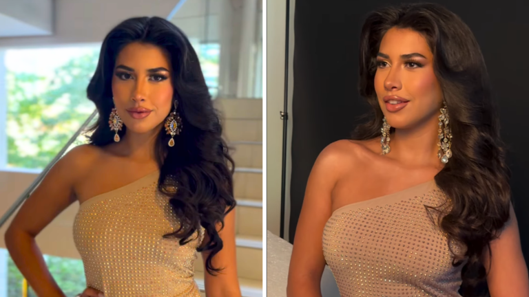 Eskarcita se luce en redes como candidata oficial a Miss Universo Santiago 2025