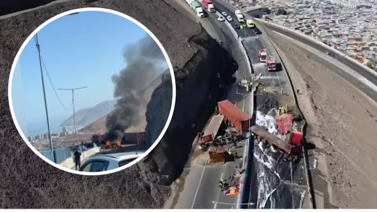 Colisión múltiple deja un muerto, cuatro heridos y una persona atrapada en Iquique
