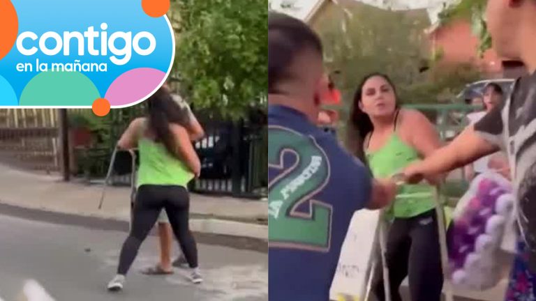 Violenta reacción: Mujer protagonizó pelea contra vecinos en Peñaflor por letrero en la calle