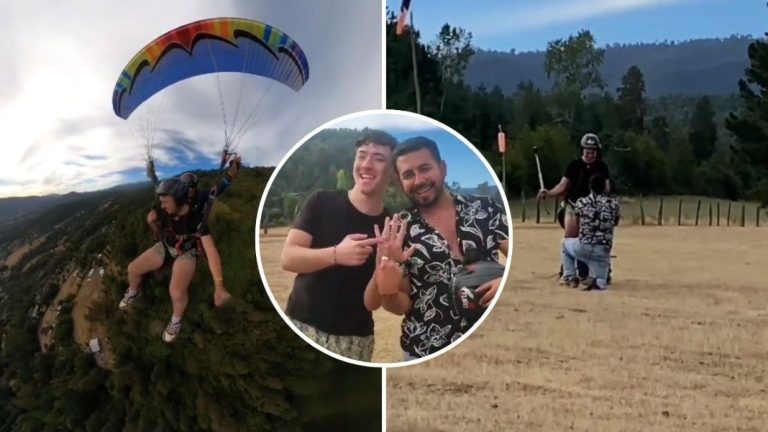 Ex chico Rojo sorprendió con petición de matrimonio que incluyó parapentes: “Quería algo diferente”