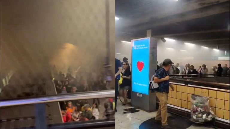 Emergencia en Metro de Santiago: Reportan arco eléctrico en estación Baquedano