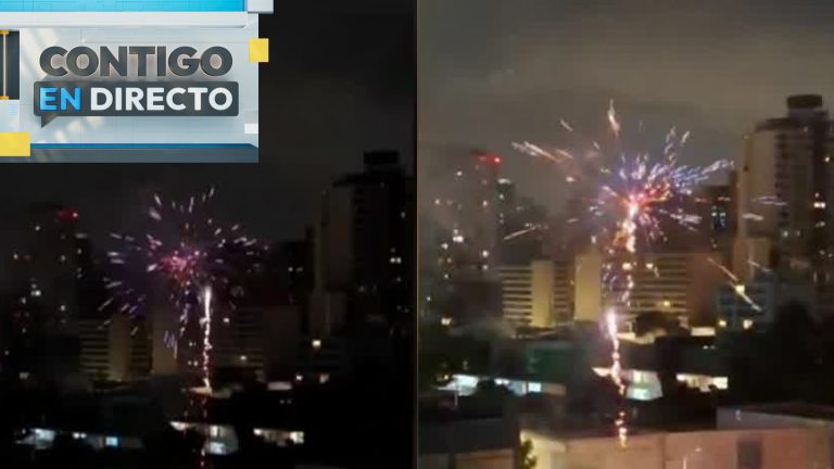 Insólita celebración: Funcionarios municipales de Santiago lanzaron fuegos artificiales