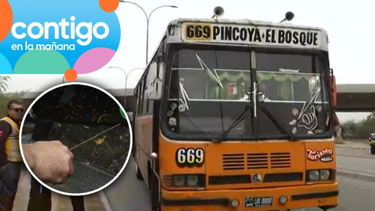 Frena con un cordel: Contigo en la Mañana evidenció insólitas condiciones de micro amarilla fiscalizada