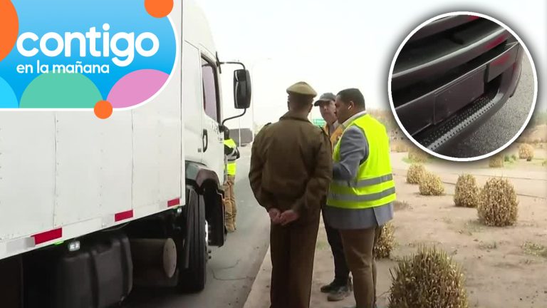 Estricta fiscalización en Buin: Camión detectado in fraganti circulando sin patente delantera