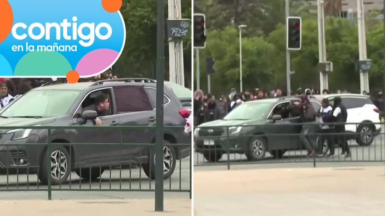 Contigo en la Mañana registró altercado entre hinchas de Colo Colo y conductor frente al Monumental