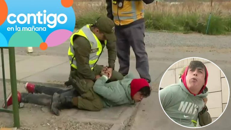 Sujetos agredieron con escupo a cámara de Contigo en la Mañana tras ser detenidos por huir de fiscalización