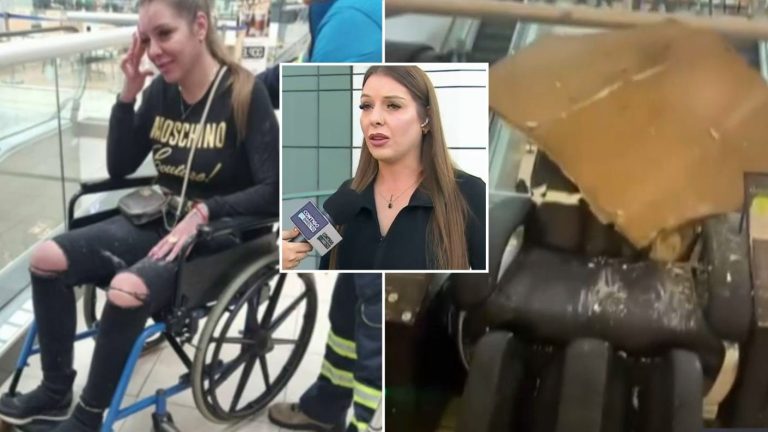 “Quedé en shock”: Trozo de techo cayó sobre tiktoker española en pleno live en mall de Cerrillos
