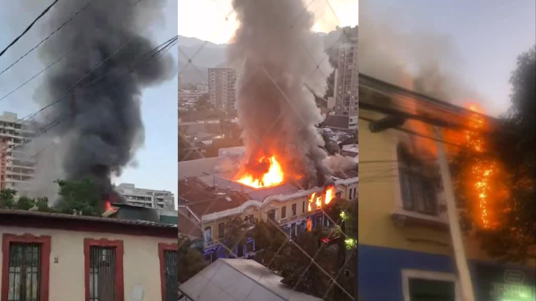 VIDEO | Preocupación en Recoleta por incendio fuera de control: Generó gran columna de humo