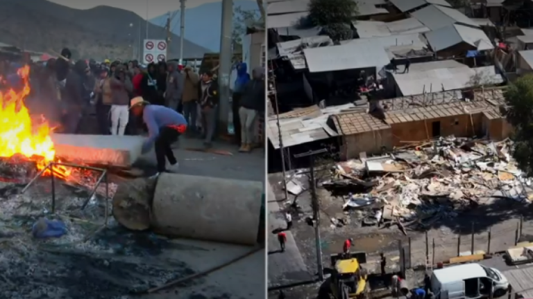 Así fue el desalojo de la toma en San Felipe: Decenas de personas se enfrentaron a carabineros