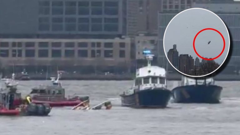 VIDEO | Iban tres niños a bordo: Helicóptero se desploma en Nueva York y deja seis muertos