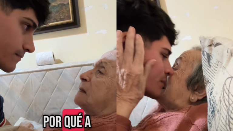 Joven argentino conmueve al despedirse de su abuela antes de viajar a España: “Espero volver a verte”