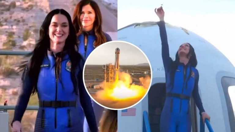 VIDEO | Duró 11 minutos: Así fue el viaje al espacio de Katy Perry en misión de Blue Origin