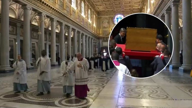 Así fue el ingreso del féretro del papa Francisco a la Basílica de Santa María la Mayor de Roma