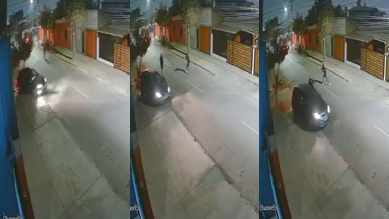 Conductor evade encerrona con ágil maniobra y delincuentes comienzan seguirlo con pistolas en San Ramón