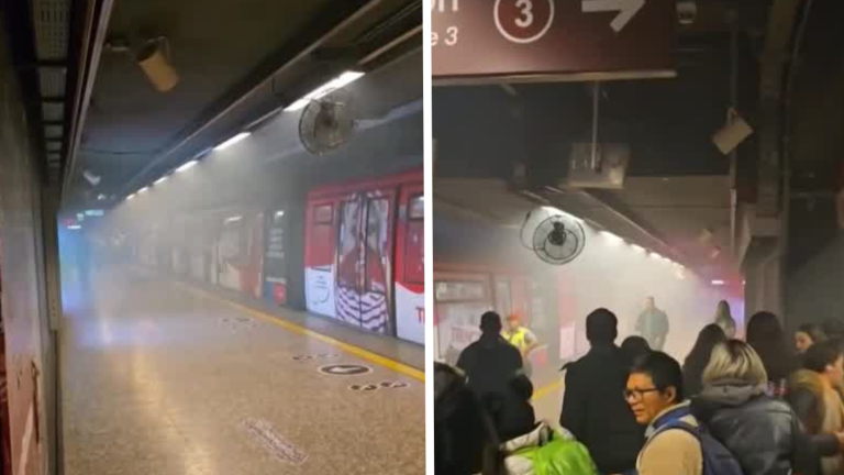 Reportan explosión en Metro Universidad de Chile y cierre de estaciones de Línea 1